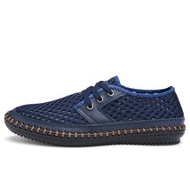 Leather Mesh Shoes for Men Breathable Footwear Large Size 38-48 Comfortable Men  - £40.61 GBP