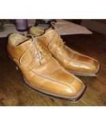 Leonardo Firenze Italian Handmade Tan Leather Shoes Men&#39;s Size 43 / US 10 - £101.78 GBP