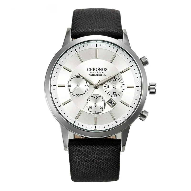 S Mens  Male  Business Wristwatch Dress Leather Clock Men Causal  Timepiece  Mas - £89.14 GBP