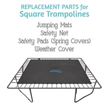 Square Trampoline Replacement Parts: Jumping Mat, Safety Net - Pad, Spri... - $82.36+