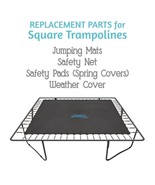 Square Trampoline Replacement Parts: Jumping Mat, Safety Net - Pad, Spri... - $91.28 CAD+