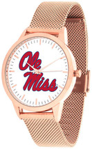 Ole Miss Rebels Women Mesh Statement Rose Pink Watch  - $99.95
