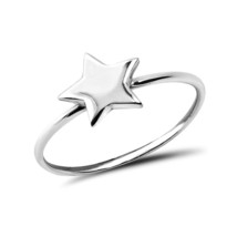 My Lucky Shining .925 Star Sterling Silver Band Ring-7 - £8.71 GBP