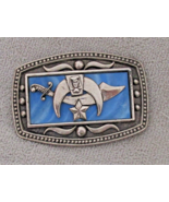 Vintage SHRINER Belt Buckle AAONMS Freemason Masonic Fraternal Order CII NY - $20.17 CAD