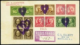 Hearts 2 Different Strong Strikes Fancy Cancel Registered Cover - Stuart... - $295.00