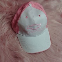 Vara Chevrolet Pink Adjustable Baseball Cap Pink White - $13.00