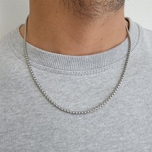 Cuban Chain Necklace Men 2022 New Classic Handmade Silver Gold Color Stainless S - £12.69 GBP