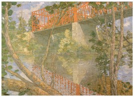 Decor Nature POSTER. Bridge.Reflection.Poetic design. Home Shop Wall Art. 1625 - £13.46 GBP+