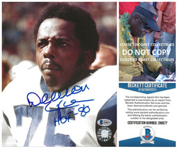 Deacon Jones signed Los Angeles Rams football 8x10 photo Beckett COA proof auto - £117.44 GBP