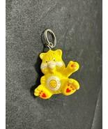 Care Bears Attachable Key Chain Yellow Funshine Bear 1984 Vintage Toy Girls - $12.20