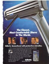 1996 Gillette Sensor Excel Shaving Razor Print Ad Health and beauty 8.5"... - $19.75