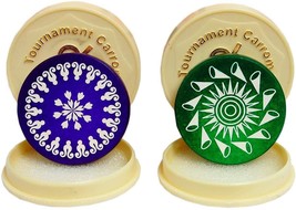 Deluxe Tournament Carrom Striker (Set of 2,15gm) Color Design may vary BEST QUAL - £20.52 GBP
