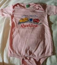 Union Pacific Trains Baby One-piece Railroad. Shortline SZ 6M. Snap  - £2.33 GBP