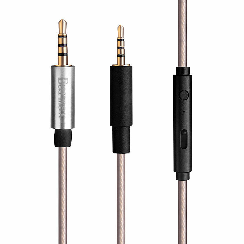 Silver Plated Audio Cable Mic For Sennheiser PXC480 PXC550 PXC 550-II Headphone
