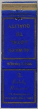 Vintage Front Strike Matchbook Cover Berkeley Restaurant Wellesley Hills MA - £7.86 GBP