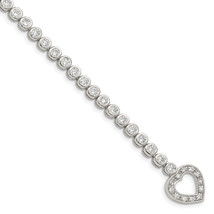 Silver  7.5 in CZ Tennis Bracelet QX557CZ - $122.24