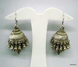 vintage antique tribal old silver dangle earrings jumka traditional jewelry - £214.44 GBP