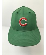 Vintage Chicago Cubs New Era Hat Green Cap Size 6 7/8 USA Genuine MLB Logo - £42.95 GBP