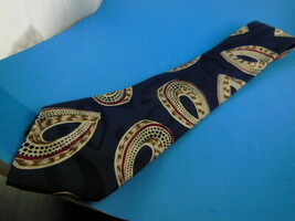Silk Tie Hand Sewn In Italy  Nordstrom Navy Blue &amp; Cream - $243.00 MXN