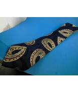 Silk Tie Hand Sewn In Italy  Nordstrom Navy Blue &amp; Cream - $17.58 CAD