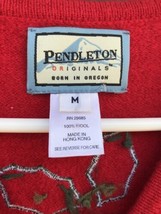 Vtg Pendleton Women’s Wool Sweater Vest Cardigan Sweater Holiday Christmas Sz M - £22.67 GBP