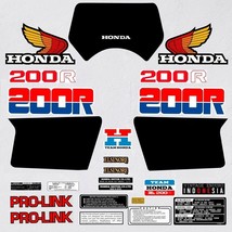 Sticker Decal Honda XL 200R Side Cover Fuel Gas Tank Complete (Free ship... - £31.60 GBP