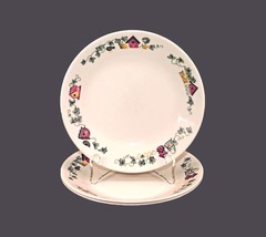 Three Corelle Garden Home bread plates. Vintage Corningware made in the USA. - £40.33 GBP