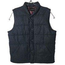 Banana Republic Men XL Polyester Fill Puffer Quilted Charcoal Grey Full Zip Vest - $51.23