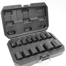 14 pcs Shallow Metric Impact Sockets set 6 Point 1/2&quot; Dr. CRV 10mm ~ 32mm - £18.85 GBP