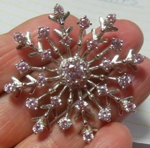 Signed JCM 925 CZ Snowflake Brooch - $1,567.26 MXN