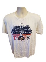 2010 Nike World Series Rangers vs Giants Adult White Medium TShirt - £11.90 GBP