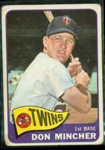 Vintage 1965 Topps Baseball Trading Card #108 Don Mincher Minnesota Twins 1B - £7.58 GBP