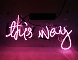 &#39;This way&#39; illuminated sign Art Garage Neon Light Sign 12&quot;x8&quot; [High Qual... - £52.24 GBP