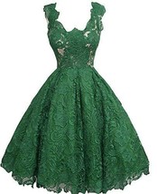 Kivary Lace Short Prom Homecoming Dresses A Line Cocktail Beige Emerald Green US - £75.94 GBP