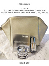 La Prairie Platinum Rare Clutch, Cellular Eye Cream (3ml), Eye Essence (3ml) New - $98.99