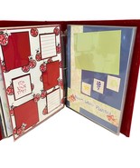 Stampin&#39; Up! Retired Red Fabric 8.5x11&quot; Scrapbook Album &amp; Sample Pages - $26.33 CAD
