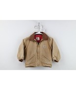 Vintage 90s Carhartt Boys 4 Distressed Spell Out Detroit Jacket Duck Bro... - $2,209.16 MXN