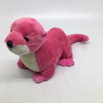 Aurora Destination Nation Otter Hot Pink 16&quot; L &amp; 8&quot; T Plush Stuffed Animal - £7.92 GBP