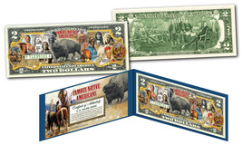 Famous Native Americans American Buffalo Bison Genuine Legal Tender U.S. $2 Bill - £11.68 GBP