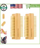 Eco-Friendly Bamboo Nail Brush Set with Firm Sisal Bristles for Clean Nails - $280.49 MXN