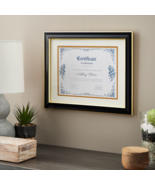 Black &amp; Gold 8.5&quot; x 11&quot; Document Diploma Frame with Mat by Studio Décor® - £21.68 GBP