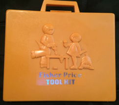 vintage Fisher-Price Tool Kit, with tools &amp; working drill 18 piece set 1977 - £13.22 GBP