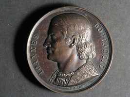 Old Italian Italy Bronze Medal Medallion Coin Ionnes Giovanni Boccaccio Latin - $830.28