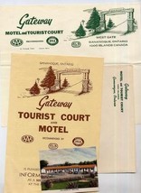 Gateway Tourist Court &amp; Motel Brochures Gananoque Ontario 1950&#39;s Canada - £11.05 GBP