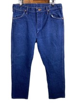 Vintage Wrangler Cowboy Cut Jeans 36x32 USA Made Medium Dark Wash EUC 1980s 80s - £111.86 GBP
