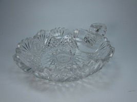 Vintage American Brilliant Period ABP Cut Glass Nappy Dish w/ Handle 30575 - $17.81