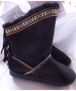 Jessica Simpson Boots Shoes BLACK Size S (5-6) Fringe Hippie Country Wes... - $37.51 CAD