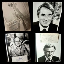 Gregory Peck Bob Hope Carol Channing Lloyd Bridges Signed Autograph Old Photos - £96.80 GBP