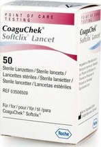 ROCHE COAGUCHEK® SOFTCLIX LANCETS 50 STERILE LANCETTER long exp. date - $21.75