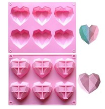 Heart Silicone Mold for Baking Mold Desserts 6 Cavity Non Stick - £6.07 GBP